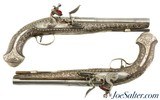 Beautiful Mid-18th Century Silver-Mounted Pistols by Honoré Maye of Marseilles