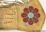 Vintage Native American Indian Beaded Leather Gauntlet Gloves Excellent - 5 of 7