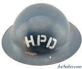 WWII Canadian Halifax Nova Scotia Police Mk2 Helmet - 1 of 5