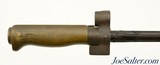 French Lebel 1886/93/16 Brass Handle Bayonet/Scabbard - 2 of 7