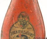 Pair of John Hall & Sons London FF Tin Powder Flasks - 5 of 6