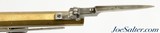 European Brass-Framed Flintlock Pistol With Snap Bayonet - 12 of 13