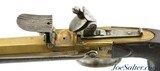 European Brass-Framed Flintlock Pistol With Snap Bayonet - 9 of 13