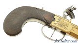 European Brass-Framed Flintlock Pistol With Snap Bayonet - 2 of 13