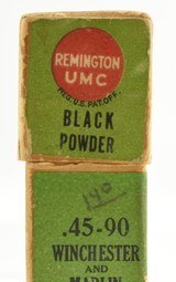 Excellent Full Box Remington UMC 45-90 Winchester & Marlin Black Powder Ammo - 5 of 7