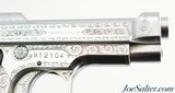 Exquisite Beretta Model 1935 Pistol with Factory Engraved Chrome Finish - 4 of 13