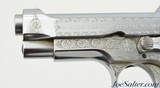 Exquisite Beretta Model 1935 Pistol with Factory Engraved Chrome Finish - 7 of 13