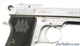 Exquisite Beretta Model 1935 Pistol with Factory Engraved Chrome Finish - 3 of 13