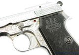 Exquisite Beretta Model 1935 Pistol with Factory Engraved Chrome Finish - 6 of 13
