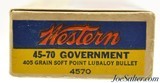Full Box Western 'Bullseye' 45-70 Ammo 405 Grain Soft Point - 3 of 7