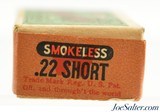 Excellent Sealed! Box Winchester 22 Short Green & Red Smokeless Issue Ammo - 2 of 5