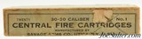 Scarce Full Box Savage 30-30 Ammo Indian Logo Early Utica Address Steel Jacket - 2 of 7
