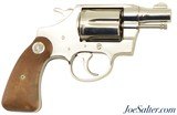 Excellent Colt Cobra 1st Issue Revolver in Nickel Built in 1962