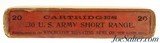 Scarce 30 U.S. Army Short Range Ammo 30-40 Krag Full Box Winchester - 2 of 7