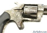 Antique Hood Firearms Company Engraved 22RF Spur Trigger Revolver - 3 of 12