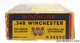 Winchester 348 Win Ammo "Grizzly Bear" Box Silvertip Model 71 - 5 of 8