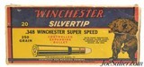 Winchester 348 Win Ammo "Grizzly Bear" Box Silvertip Model 71 - 1 of 8