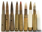 50 BMG Single Round Collection 9 Pieces WWII, Korea, Vietnam Etc.