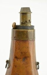 British "Batty" Copper "Indian Hunter" Powder Flask - 4 of 8