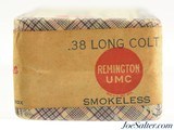 Colorful Sealed! Fabric Box Rem UMC 38 Long Colt Smokeless Ammo - 5 of 6