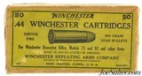 Scarce Export Box Winchester 44 W.C.F. Ammo Full Box Models 73 & 92 - 1 of 8