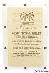 Original Pre-Civil War Gun Importer Advertisement A.W. Spies & Co. New York - 1 of 3