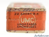 Sealed! UMC 22 Short Rim Fire Smokeless Ammunition Fabric Box Brass Ball Logo - 3 of 6