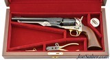 Deluxe Engraved 1860 Colt Army 44 Cal. Percussion Pietta Glass Display Case - 1 of 13