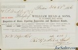 Rare Framed Civil War Era Gun Receipts Ethan Allen Colt S&W Spencer Henry - 2 of 5