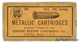 Circa 1890's US Cartridge Co. 38 Long Rim Fire Black Powder Ammo - 1 of 7