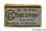 Full & Sealed! US Cartridge Co. 38 Short Rim Fire Black Powder Ammo - 3 of 6