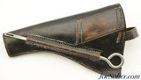 British Webley Holster Black Leather Broad Arrow for 6" barrel 455 Service Revolvers - 2 of 5