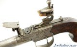 British Iron-Frame Flintlock Turn-Off Pistol by Girdler - 8 of 11