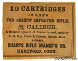 Rare Sealed! Sharps Breechloading Rifle Civil War Linen Ammo Packed for the Military - 1 of 6