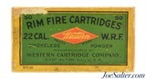 Sealed! Western 22 WRF 1912 2nd Diamond Logo Smokeless Ammo WT-20 Code - 1 of 6