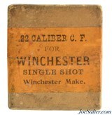 Scarce Sealed! Winchester 22 Win Single Shot Black Powder Ammo Circa 1900 - 3 of 6