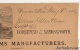 Rare 1880's Forehand & Wadsworth Ledger Sheet Letter Head Receipt - 2 of 4
