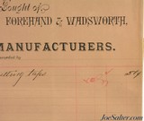 Rare 1880's Forehand & Wadsworth Ledger Sheet Letter Head Receipt - 4 of 4