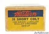 Western 38 Short Colt Ammo "Bullseye" Target Logo Box Lubaloy 50 Rds - 3 of 7