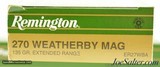 Remington 270 Weatherby Magnum Ammo 135 Grain Extended Range 40 Rds. - 2 of 3
