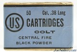 Full & Sealed US Cartridge Co. 38 Long Colt Ammo Lowell, Mass - 3 of 6