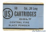 Full & Sealed US Cartridge Co. 38 Long Colt Ammo Lowell, Mass - 5 of 6