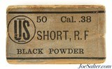 Full & Sealed! US Cartridge Co. 38 Short Rim Fire Black Powder Ammo Lowell - 5 of 6