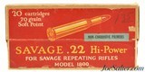 Sealed! 22 Savage High Power Ammo Full Box Model 1899 - 2 of 7