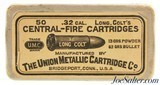 Excellent and Crisp Sealed! UMC 32 Long Colt Black Powder Ammo Full Box - 1 of 6