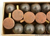 Rare Full Box Civil War Era 12mm Pin Fire Lefaucheux Ammo 25 Rds Charles Fusnot - 8 of 8