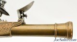 Pair of Unusual Flintlock Blunderbuss Folding Trigger Pocket Pistols - 4 of 15