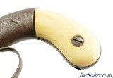 Scarce Engraved Manhattan Bar Hammer Single Shot Pistol Ivory Grips - 5 of 13