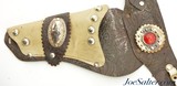Set of Hubley "Texan JR" GOLD Die-Cast Cap Pistols/Holster Rig - 7 of 11
