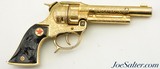 Set of Hubley "Texan JR" GOLD Die-Cast Cap Pistols/Holster Rig - 6 of 11